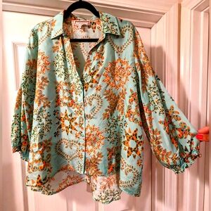 Johnny Was Corbetta Relaxed Smocked Shirt